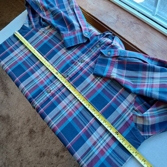 Arrow Sport Vintage 80s Primary Color Plaid Shirt XL long sleeve button-up - Picture 10 of 14